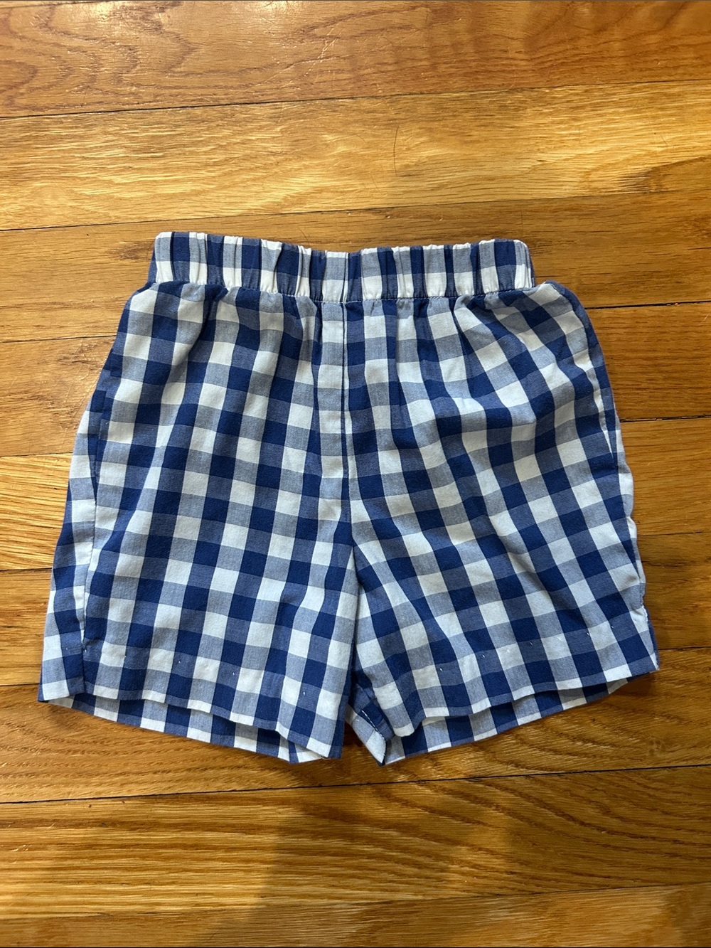 Blue and White Gingham Kids' Shorts